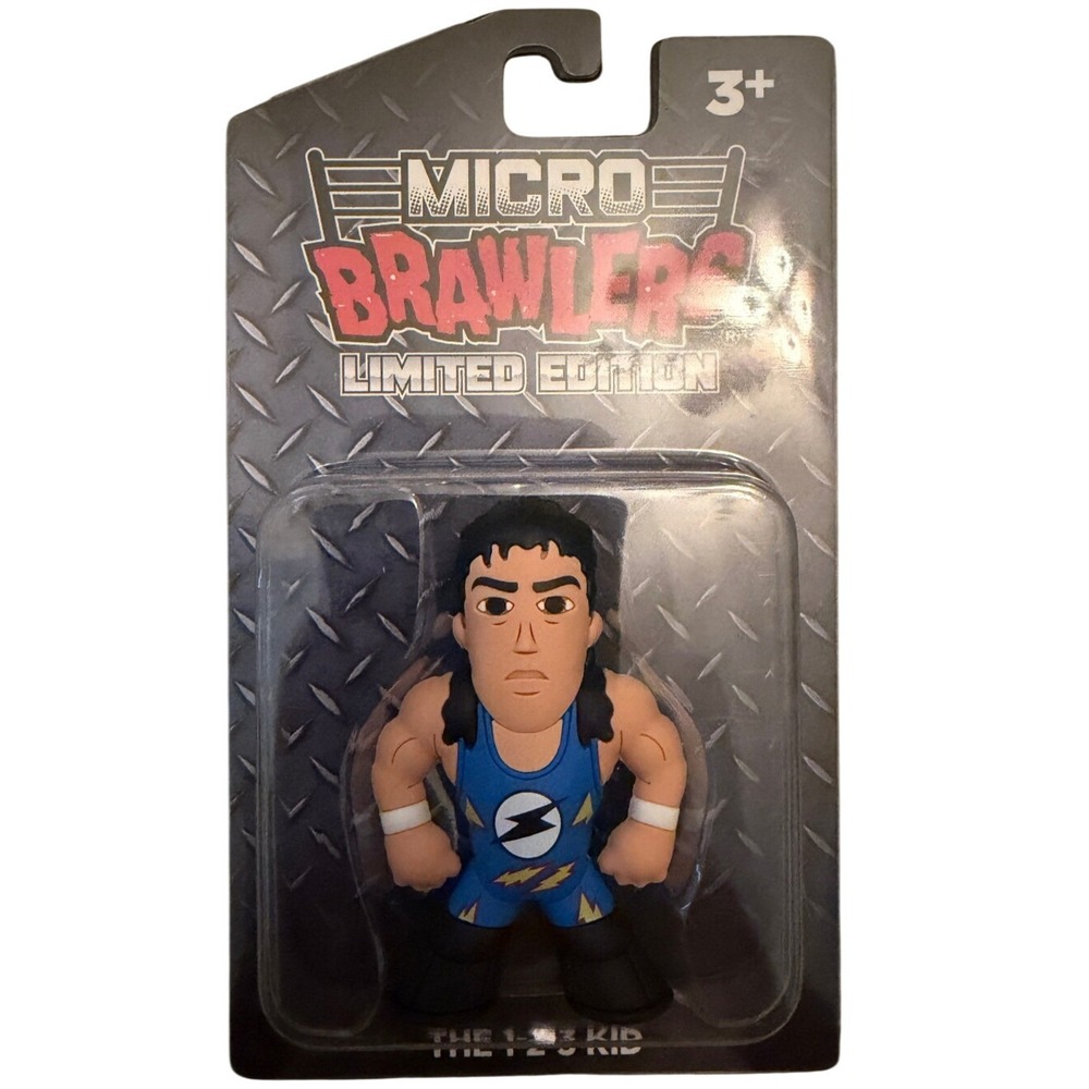 Micro Brawlers The 1-2-3 Kid Limited Edition Pro Wrestling Tees Figure WWF WWE